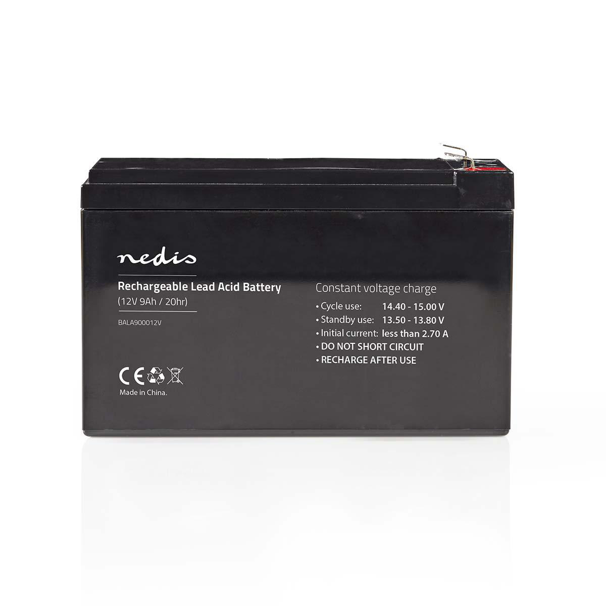 NEDIS Dobíjecí 12V Olověná Baterie | 9 000 mAh | 150 x 65 x 95 mm