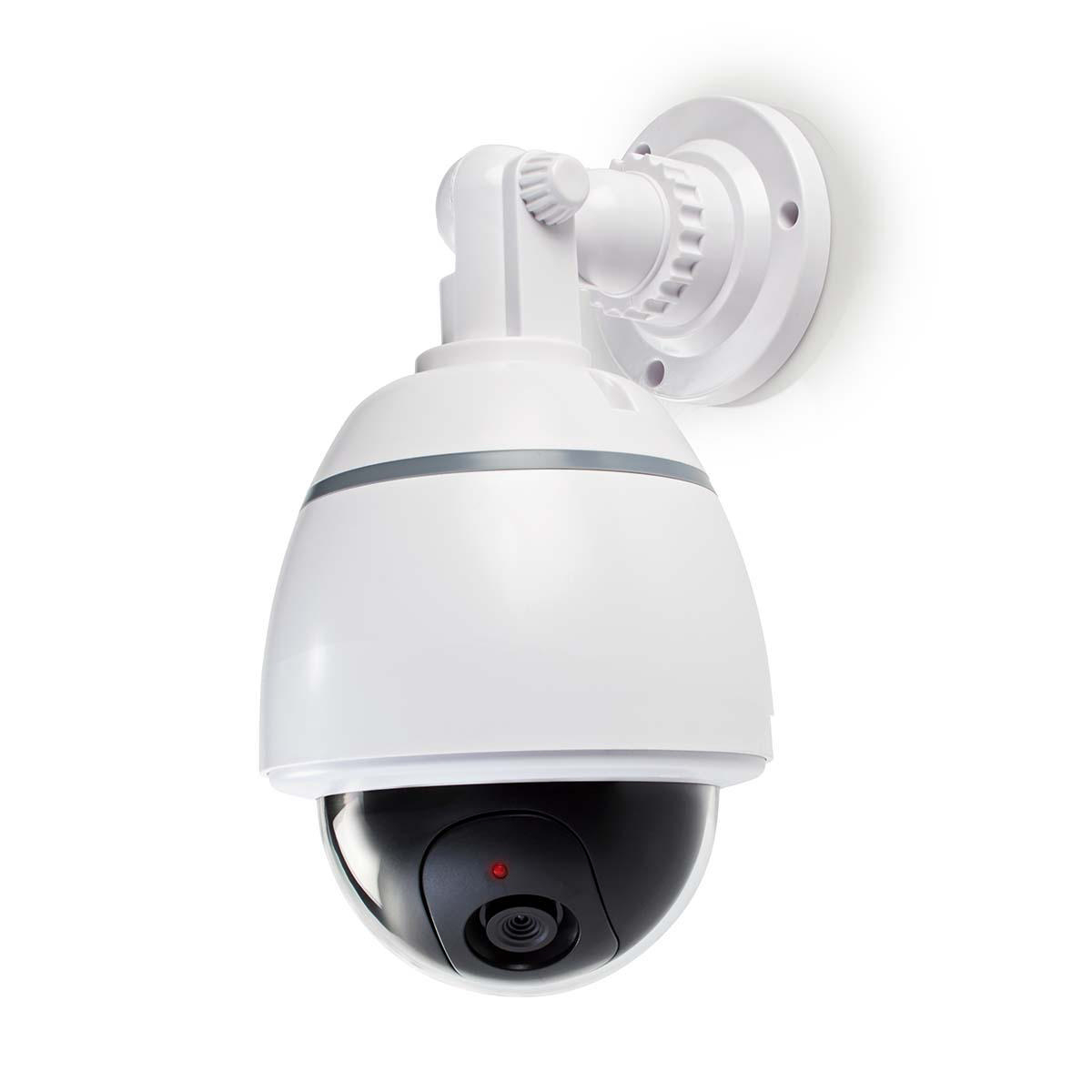 NEDIS Atrapa Bezpečnostní Kamery | Kamera s kopulovým krytem | IP44 | Bílá barva