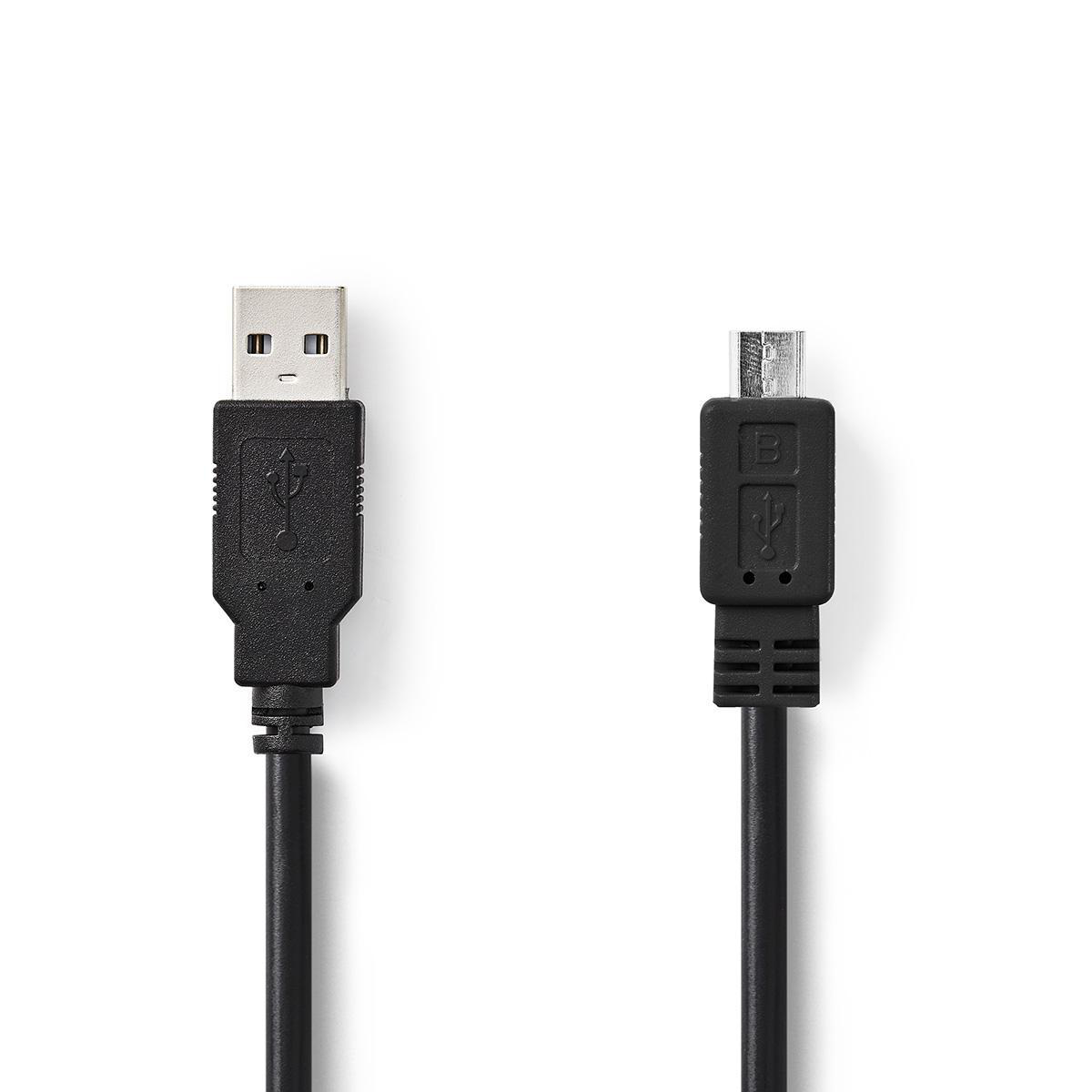 NEDIS USB 2.0 kabel | Zástrčka A – Micro B Zástrčka | 1 m | Černá barva