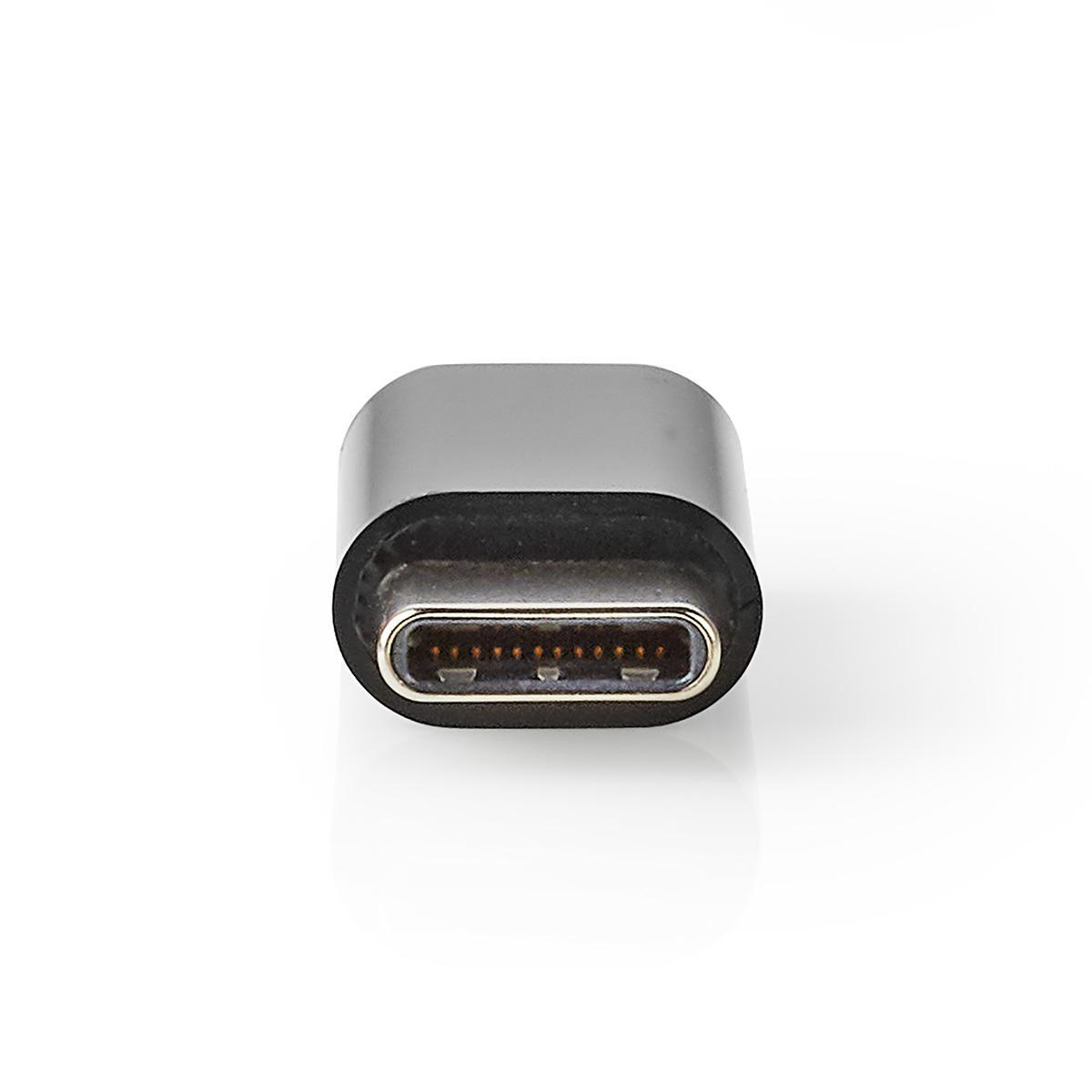 NEDIS USB 2.0 Adaptér | Typ-C Zástrčka – Micro B Zásuvka | Černá barva