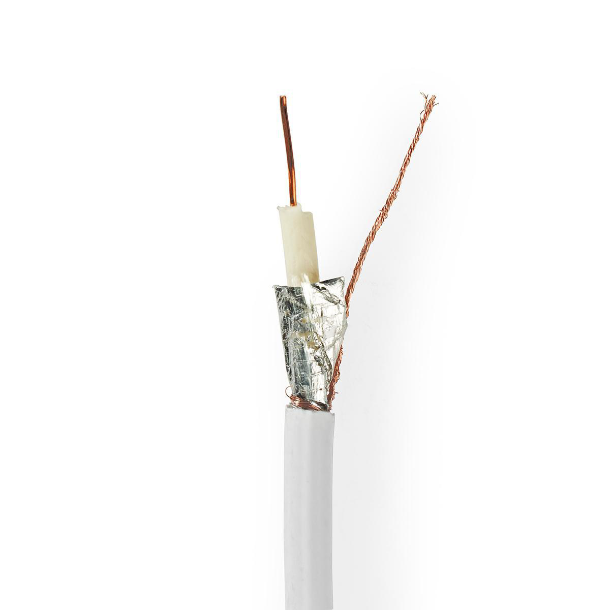 NEDIS Koaxiální Kabel | RG6T | 50,0 m | Dárkové Balení | Bílý