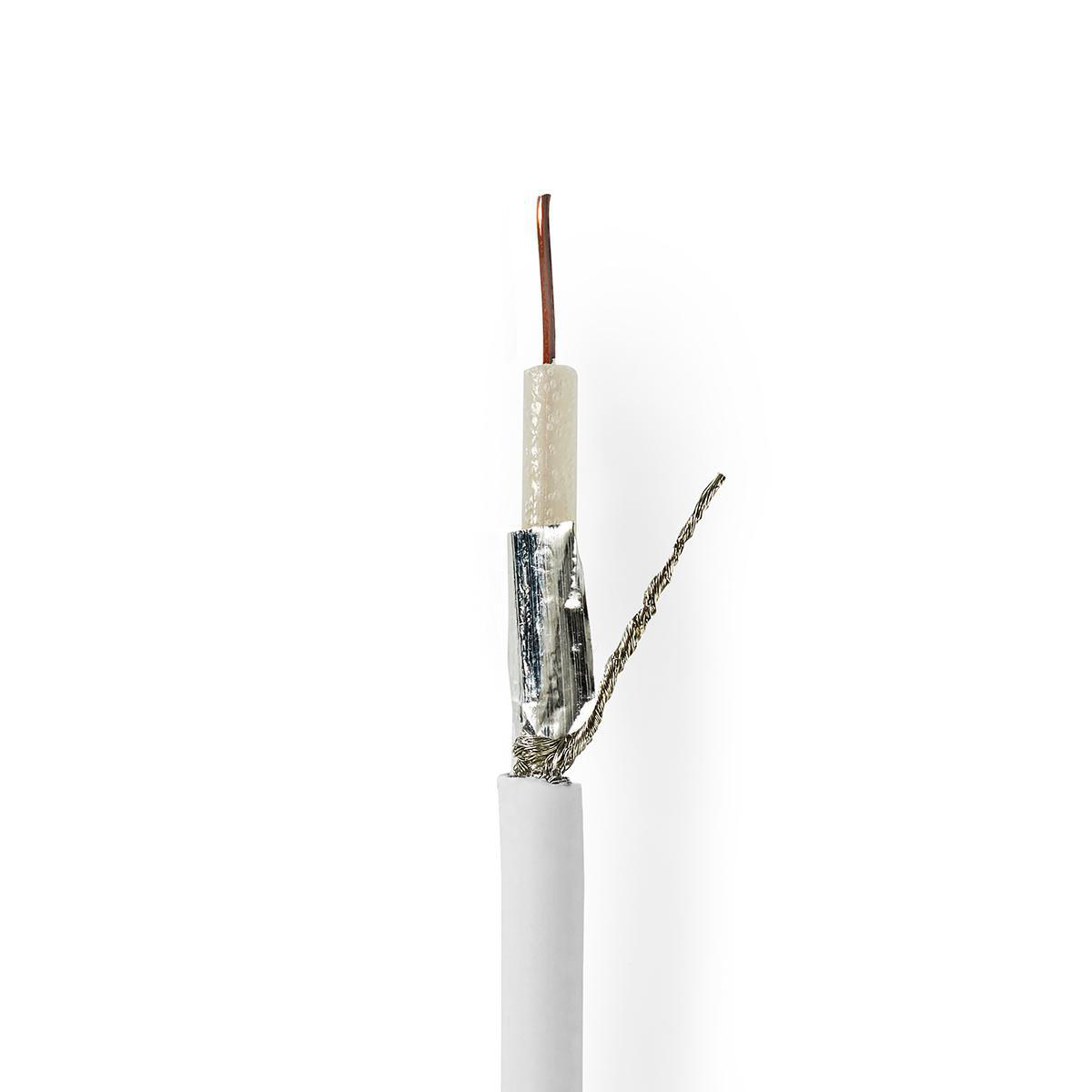 NEDIS Koaxiální Kabel | Koaxiální 9 (KOKA 799) | 25,0 m | Dárkové Balení | Bílý