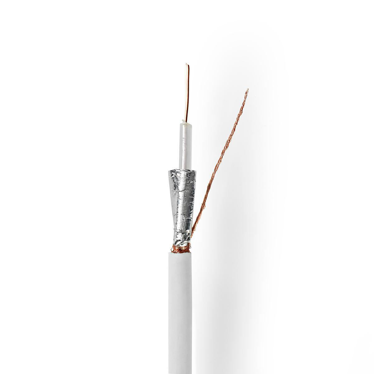 NEDIS Koaxiální Kabel | RG59U | 50,0 m | Dárkové Balení | Bílý