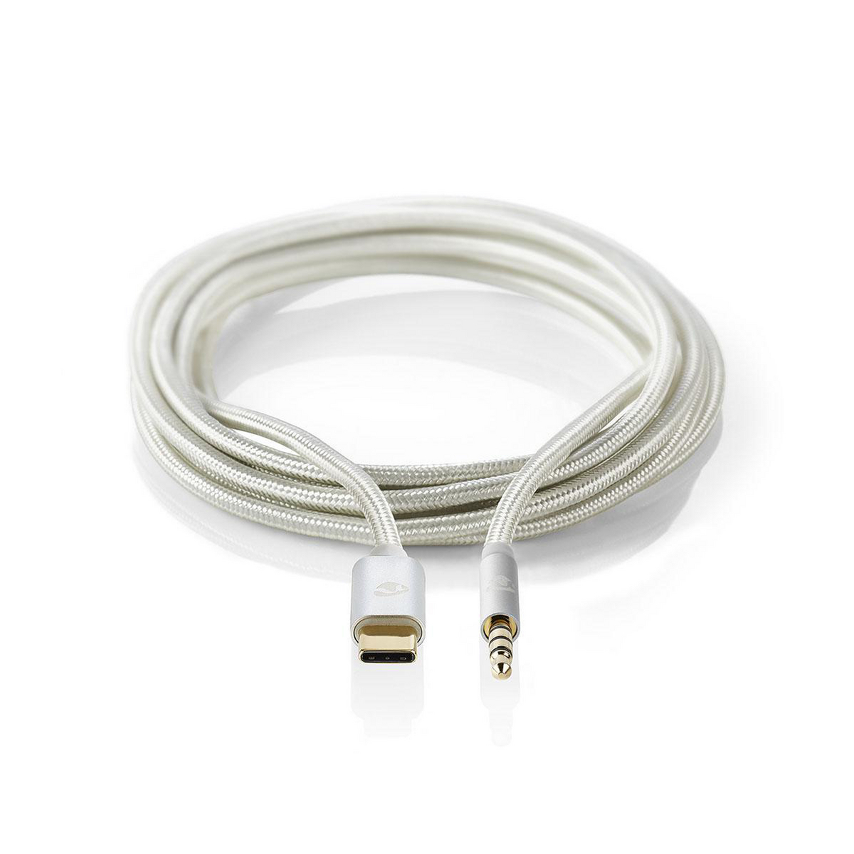 NEDIS USB-C Sluchátkový Kabel s Adaptérem | USB-C Zástrčka – 3,5 mm Zástrčka | 1 m | Hliníkový