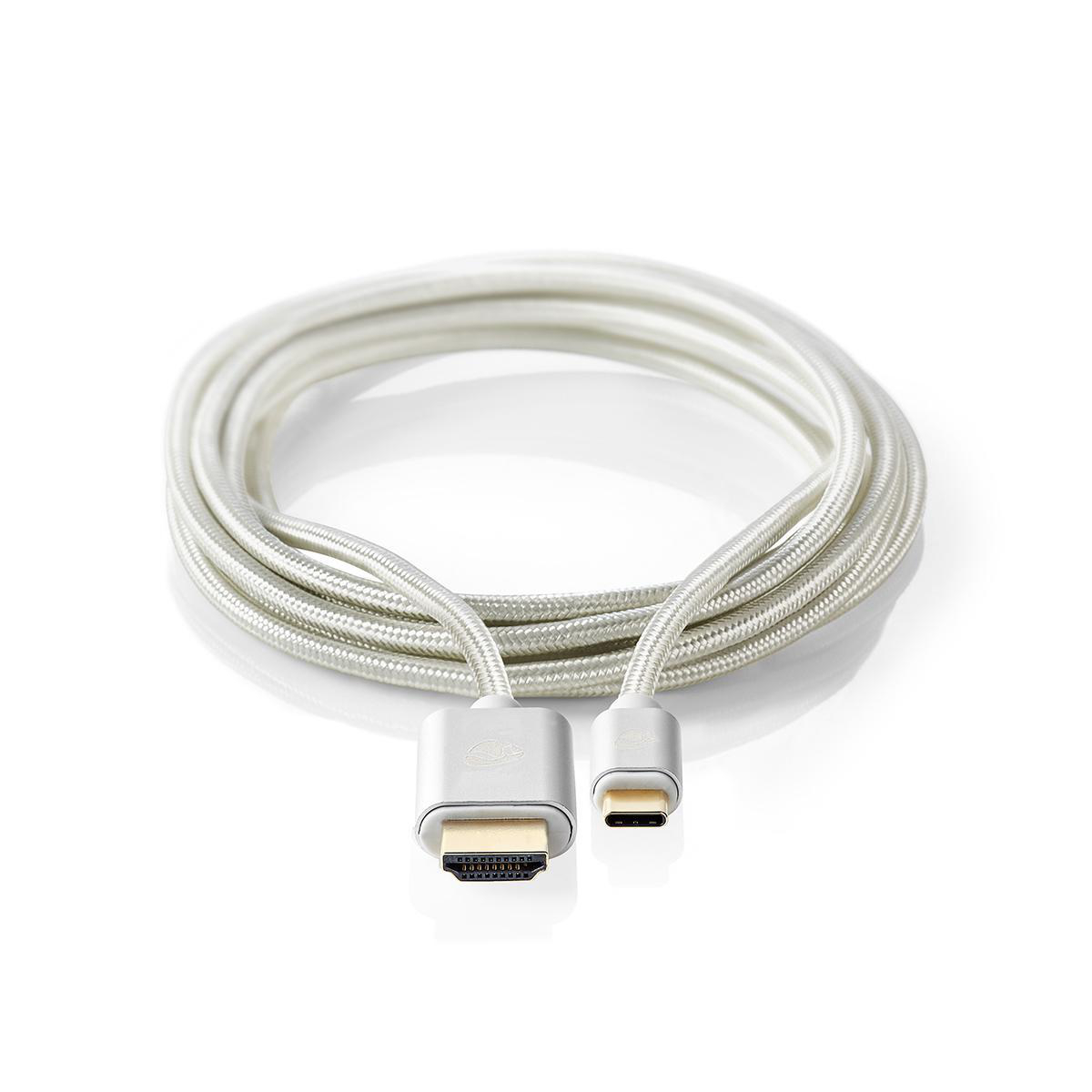 NEDIS USB-C™ Cable | USB-C™ Male - HDMI™ Male | 2.0 m | Aluminium