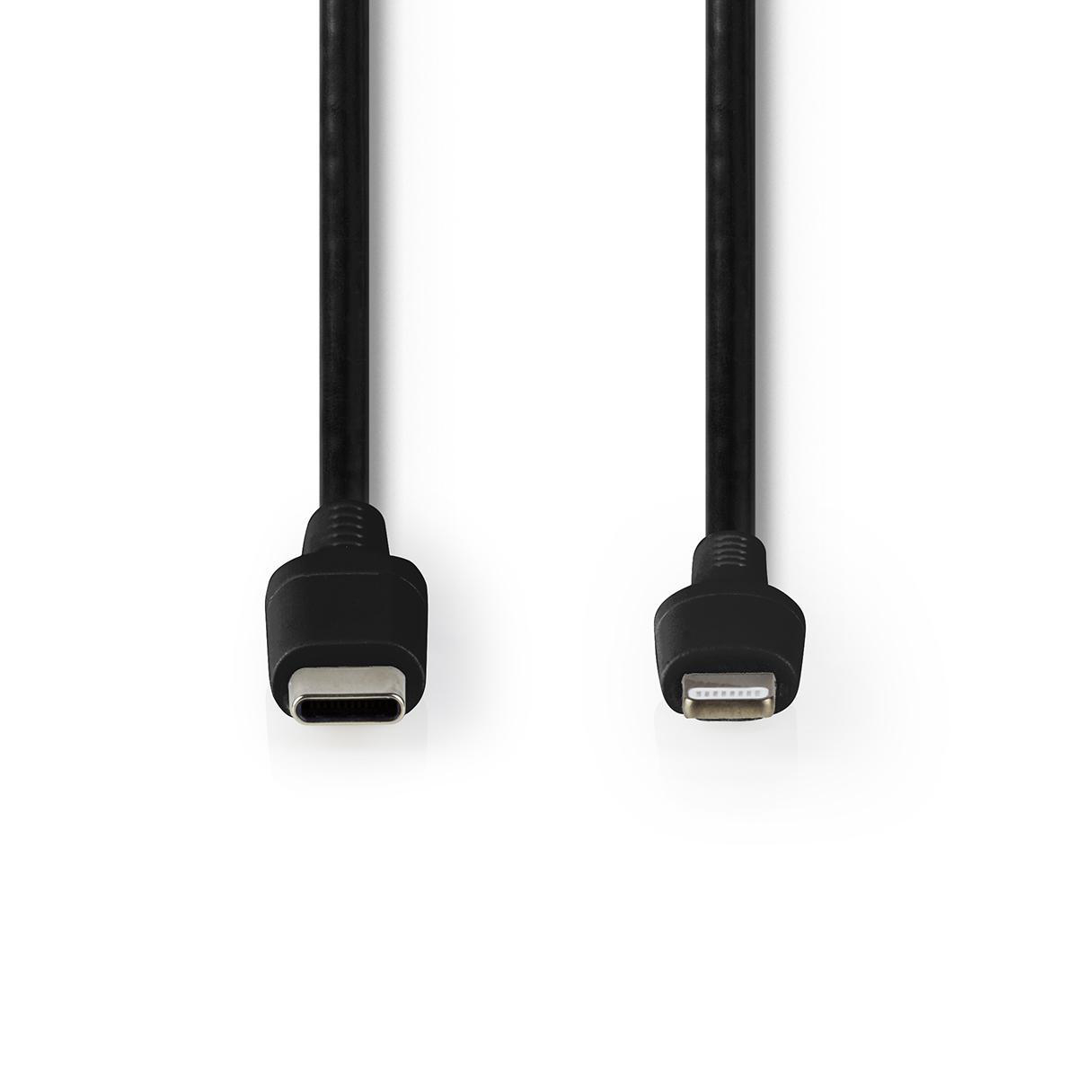 NEDIS Apple Lightning Cable | Apple Lightning 8-Pin Male - USB-C™ | 1.0 m | Black