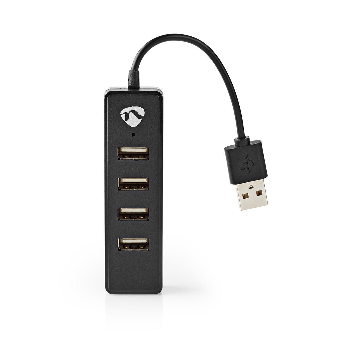 NEDIS USB Rozbočovač | 4portový | USB 2.0 | Černý