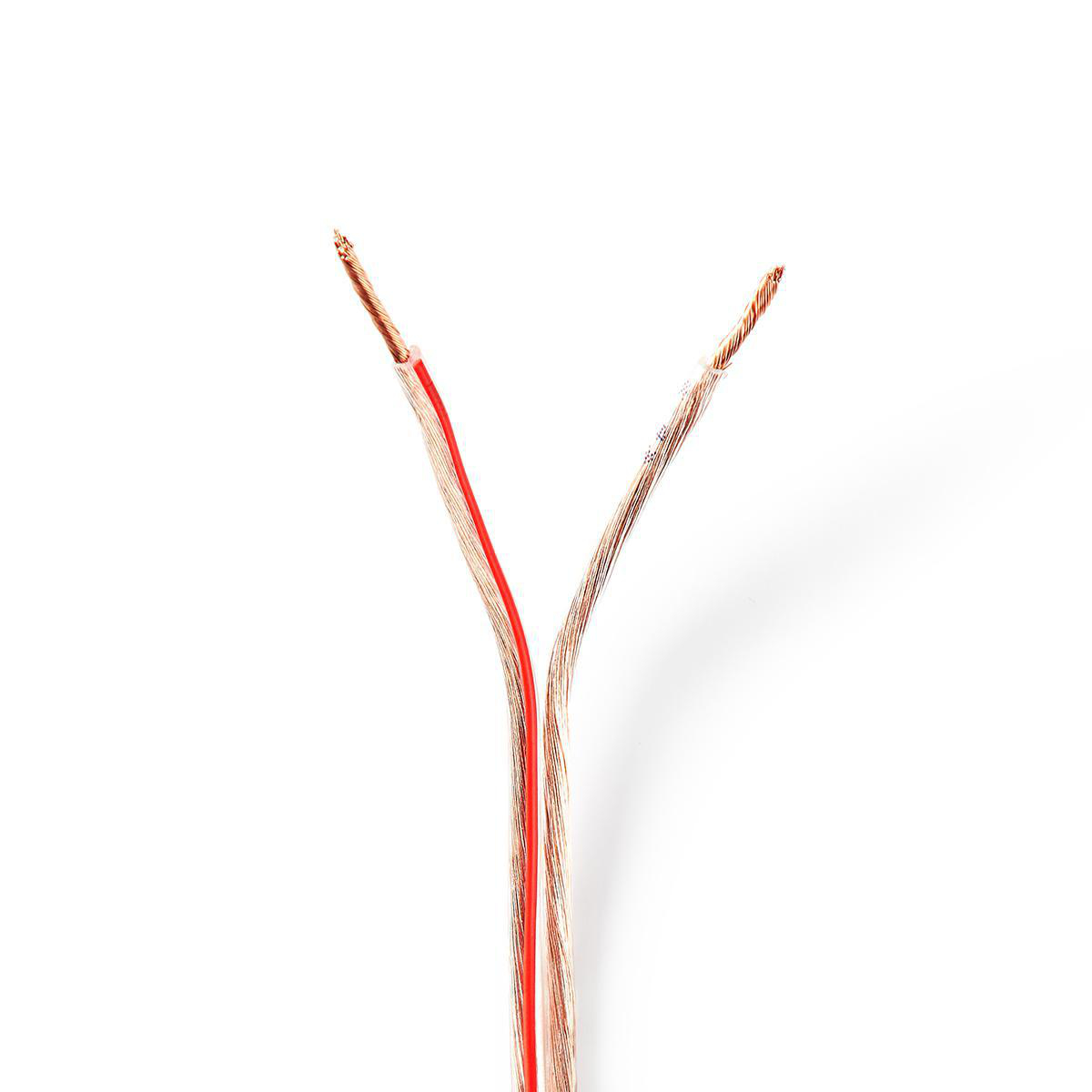 NEDIS Kabel Reproduktoru | 2x 1,5 mm2 | 25 m | Páska | Průhledný
