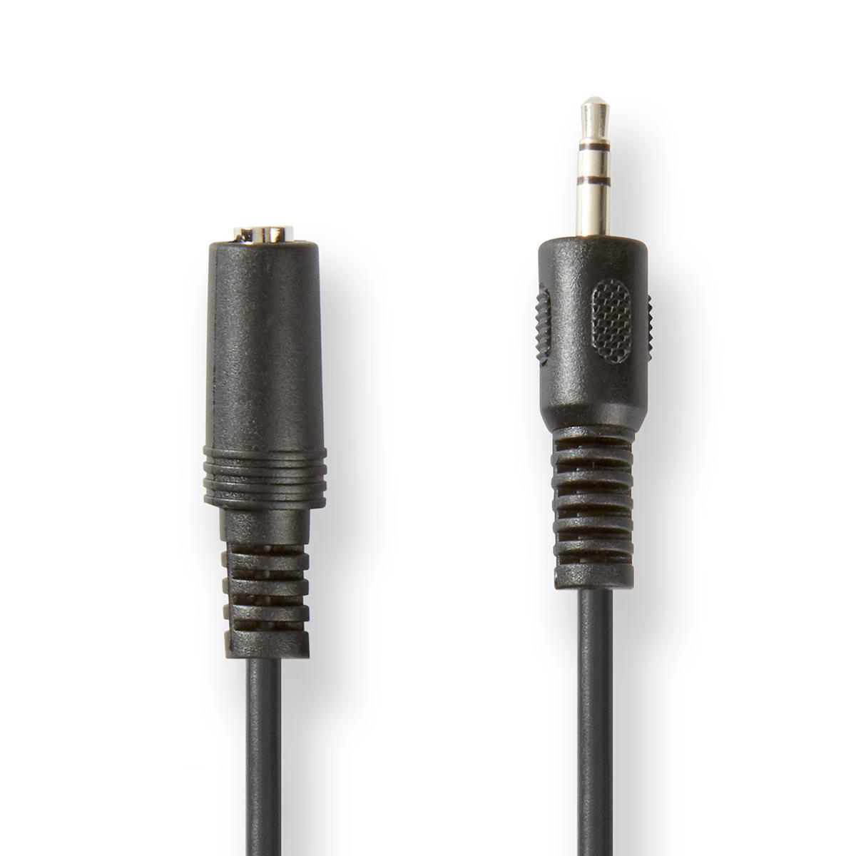 NEDIS Stereofonní Audio Kabel | 3,5mm Zástrčka | 3,5mm Zásuvka | 2,0 m | Černý
