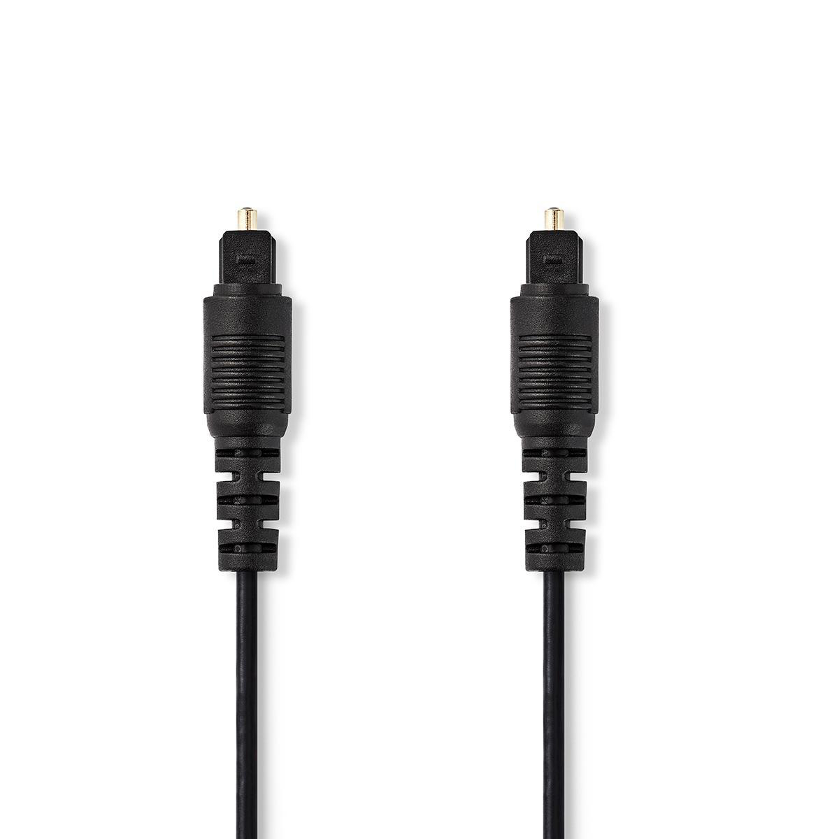 NEDIS Optický Audio Kabel | TosLink Zástrčka | TosLink Zástrčka | 2,0 m | Černý
