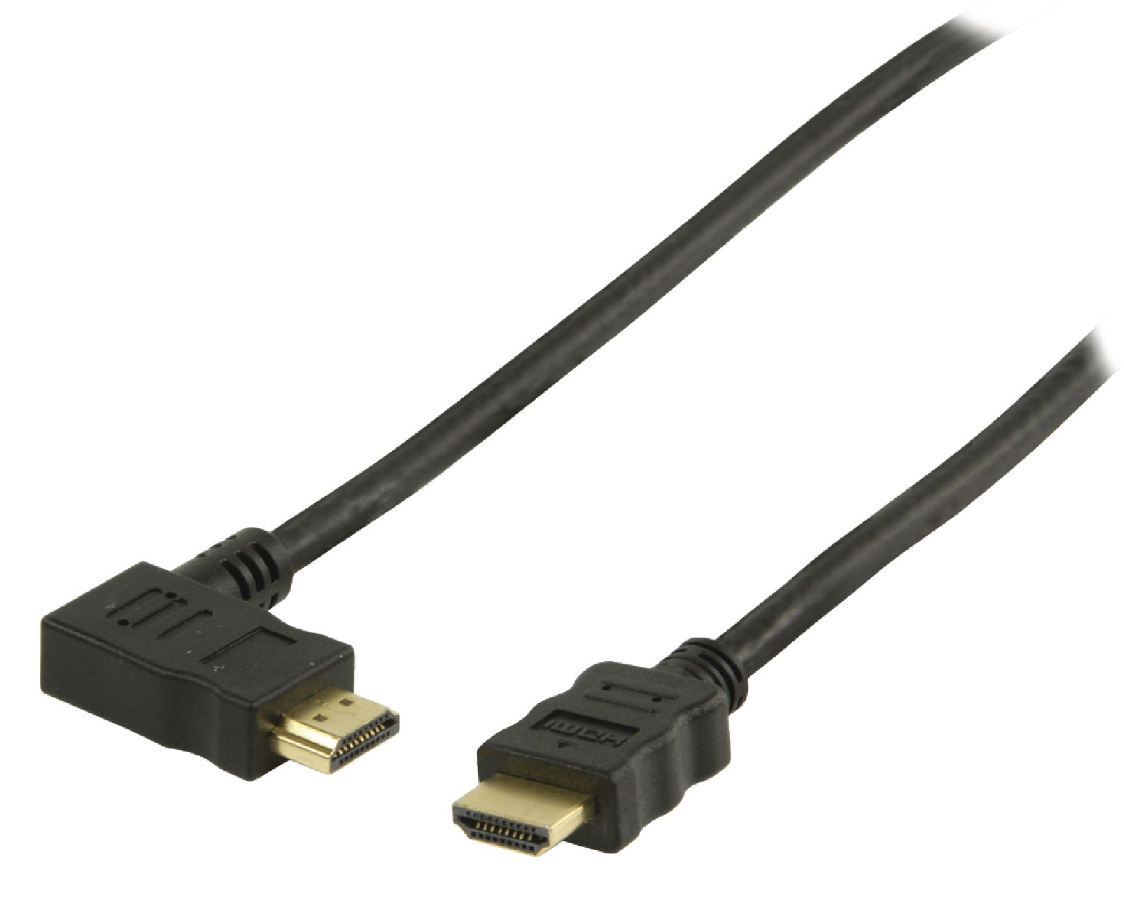 VALUELINE VGVP34250B10 High Speed HDMI™ kabel s ethernetem HDMI™ konektor - HDMI™ konektor úhlový levý 1.0 m černý