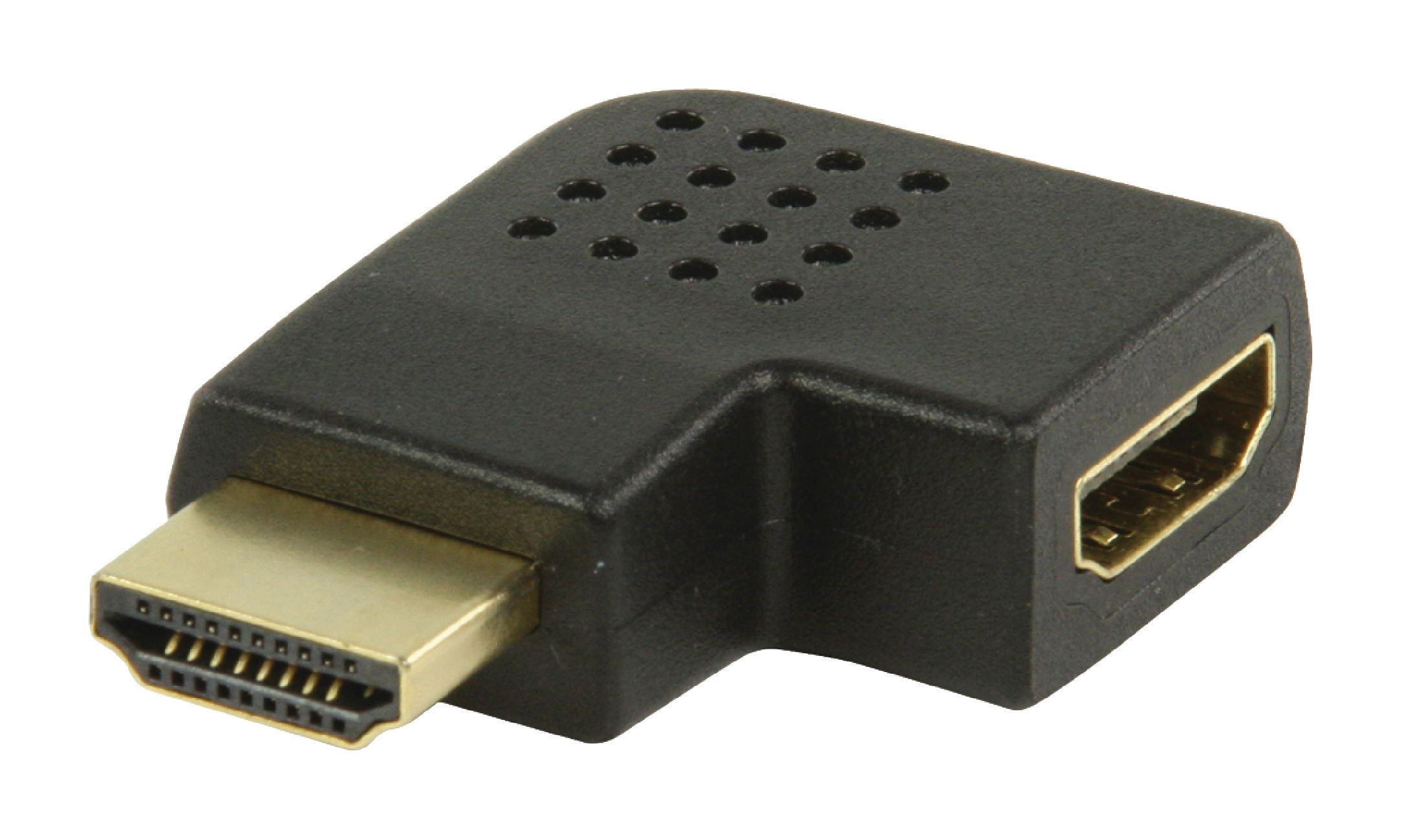 VALUELINE VGVP34903B Adaptér HDMI™ s konektory HDMI™ úhlový levý – HDMI™ vstup, černý