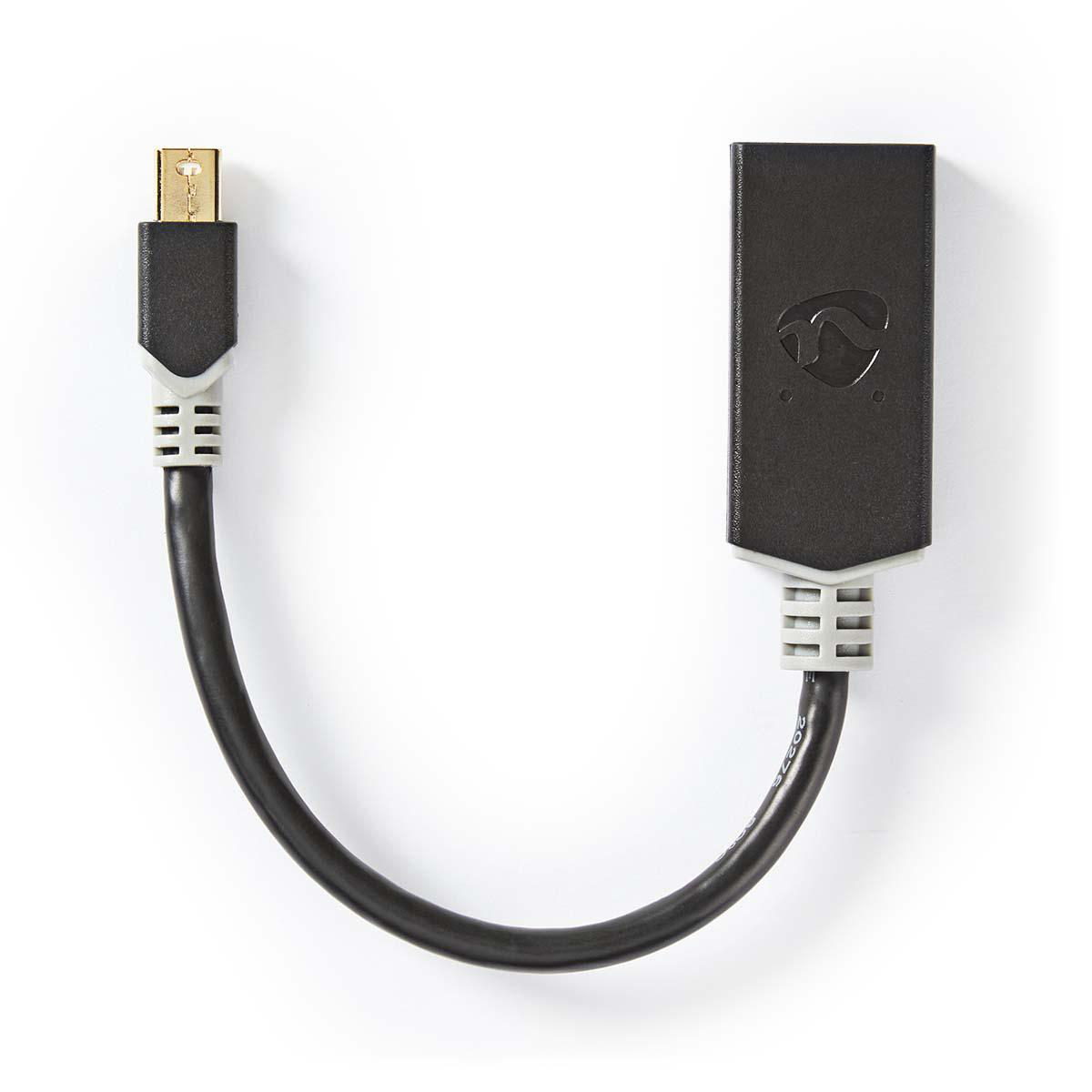 NEDIS Mini DisplayPort - HDMI™ Kabel | Mini DisplayPort Zástrčka - HDMI™ Výstup | 0,2 m | Antracitový