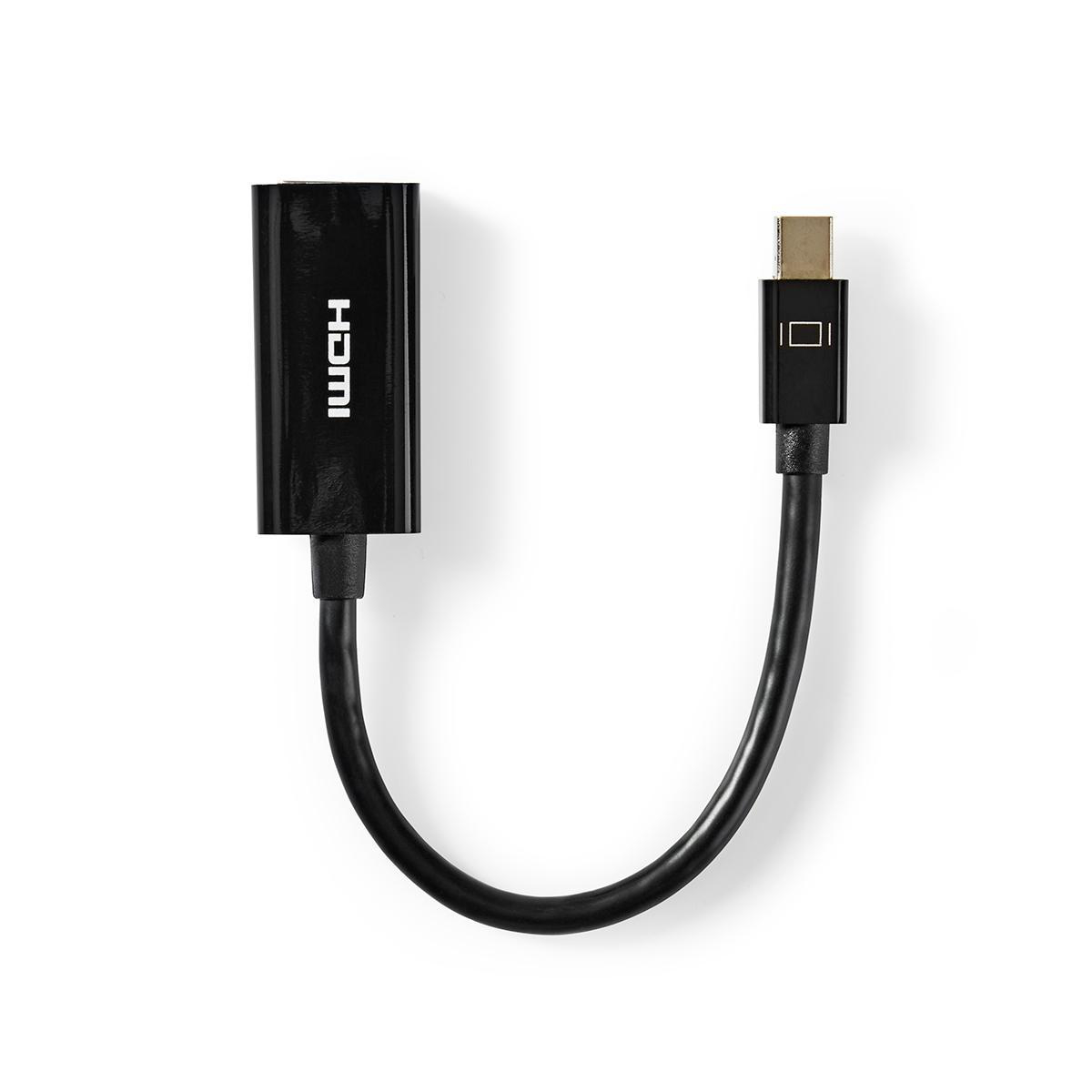 NEDIS Mini DisplayPort - HDMI™ Kabel s Adaptérem | Mini DisplayPort Zástrčka | HDMI™ Výstup | 0,2 m | Černý