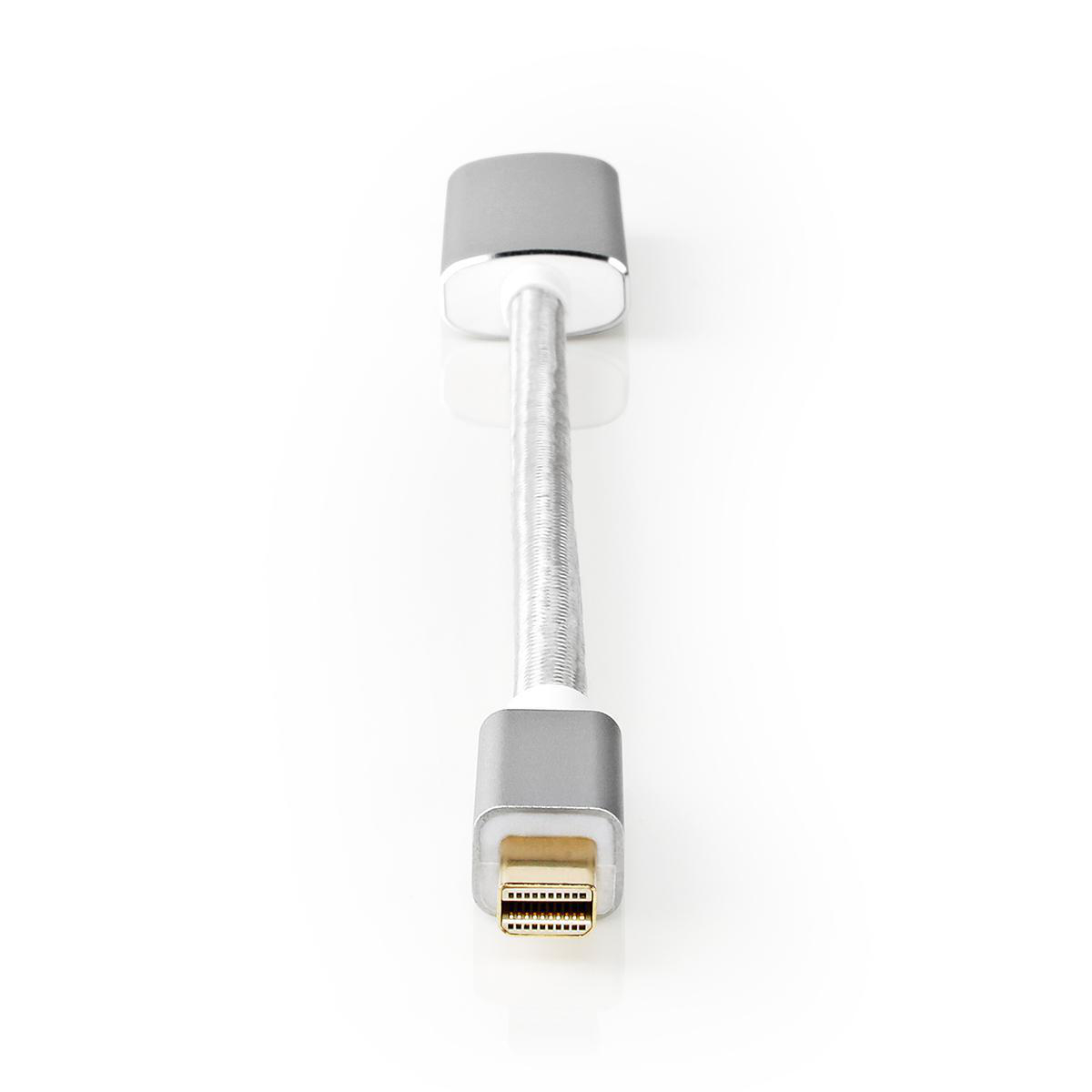 NEDIS Mini DisplayPort kabel | DisplayPort 1.2 | Mini DisplayPort Zástrčka | Výstup HDMI™ | 21.6 Gbps | Pozlacené | 0.20 m | Kulatý | Opletený | Stříbrná | Box s Okénkem