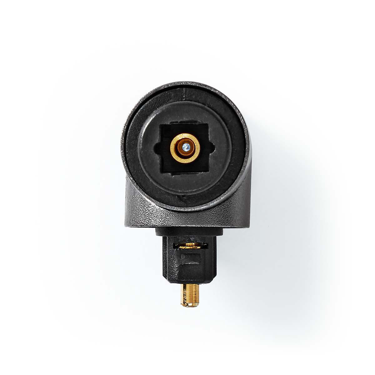 NEDIS ® Optický Audio Adaptér | TosLink Zástrčka - TosLink Zásuvka | 90 Úhlový | Hliníkový