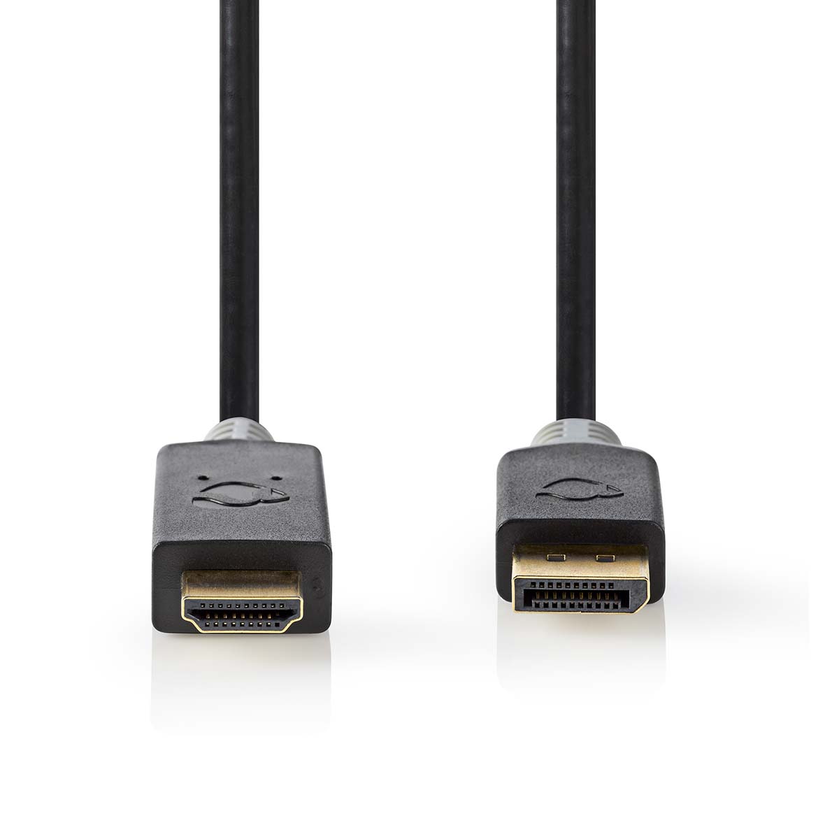 NEDIS Displayport kabel | DisplayPort Zástrčka | Konektor HDMI ™ | 4K@30Hz | Pozlacené | 1.0 m | Kulatý | PVC | Antracitová | Box