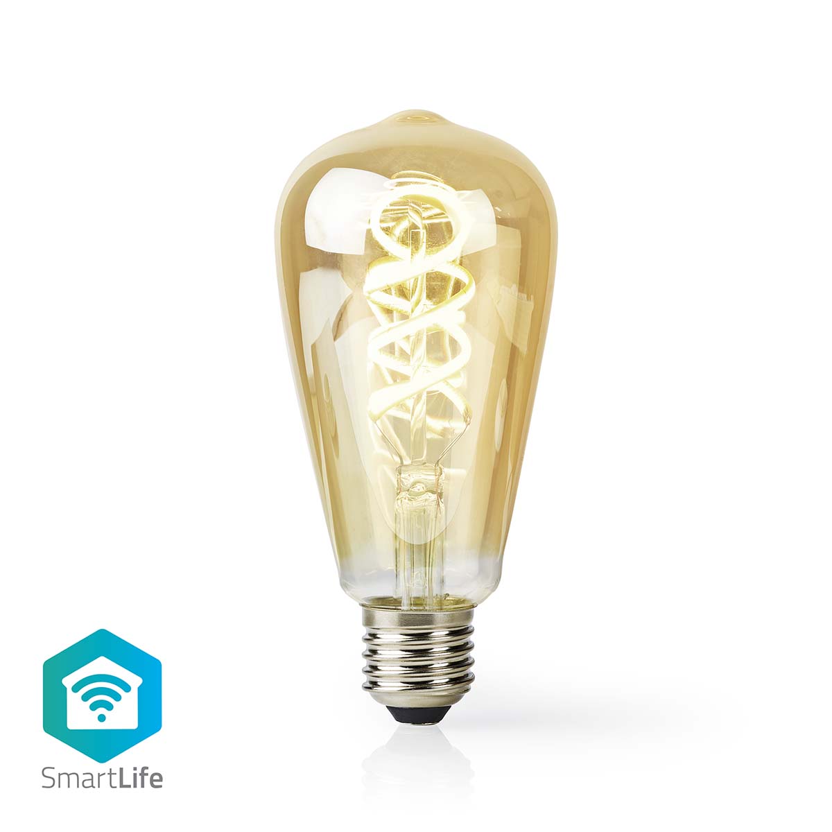 NEDIS SmartLife LED žárovka | Wi-Fi | E27 | 360 lm | 4.9 W | Warm to Cool White | 1800 - 6500 K | Sklo | Android™ / IOS | ST64