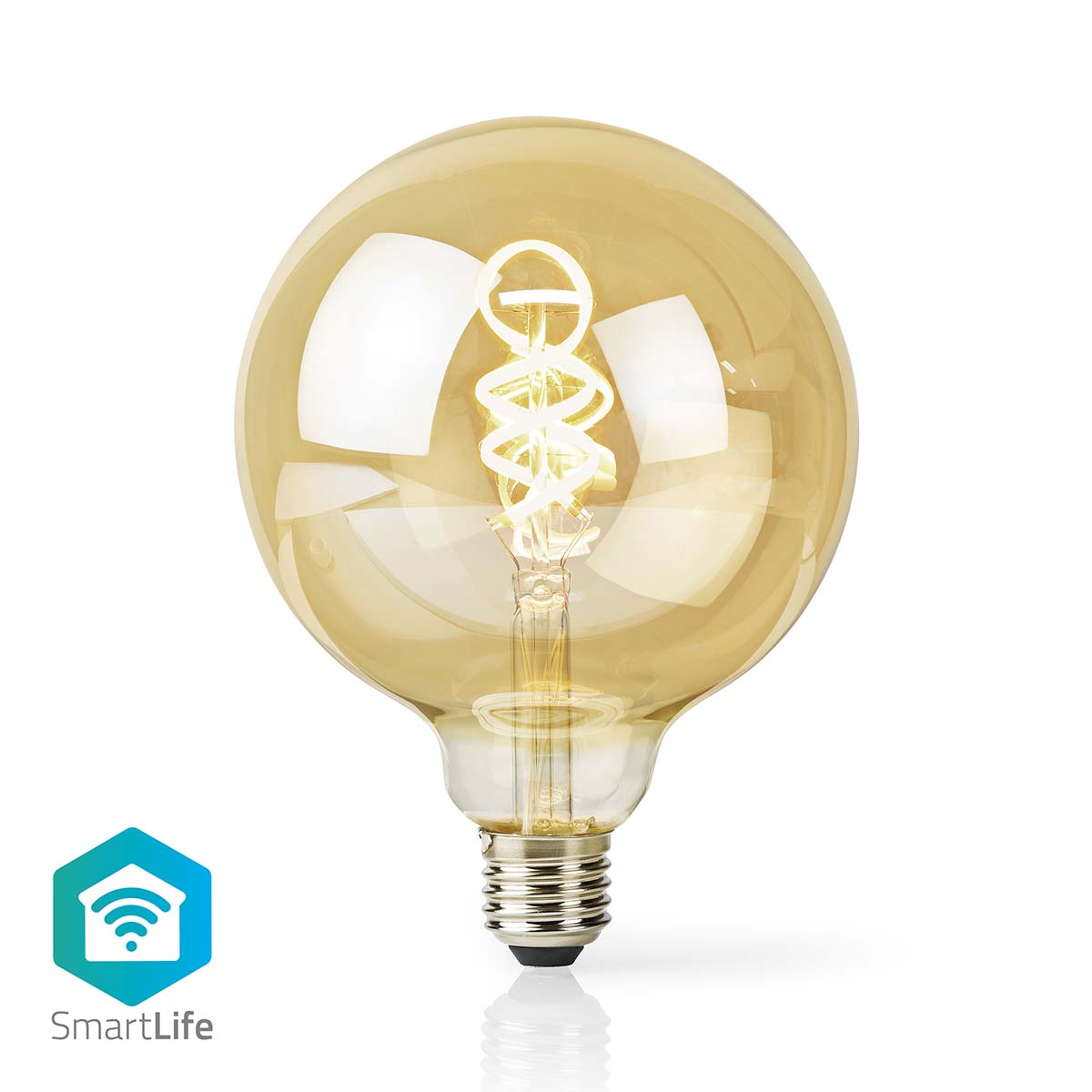 NEDIS SmartLife LED žárovka | Wi-Fi | E27 | 360 lm | 4.9 W | Warm to Cool White | 1800 - 6500 K | Sklo | Android™ / IOS | Globe
