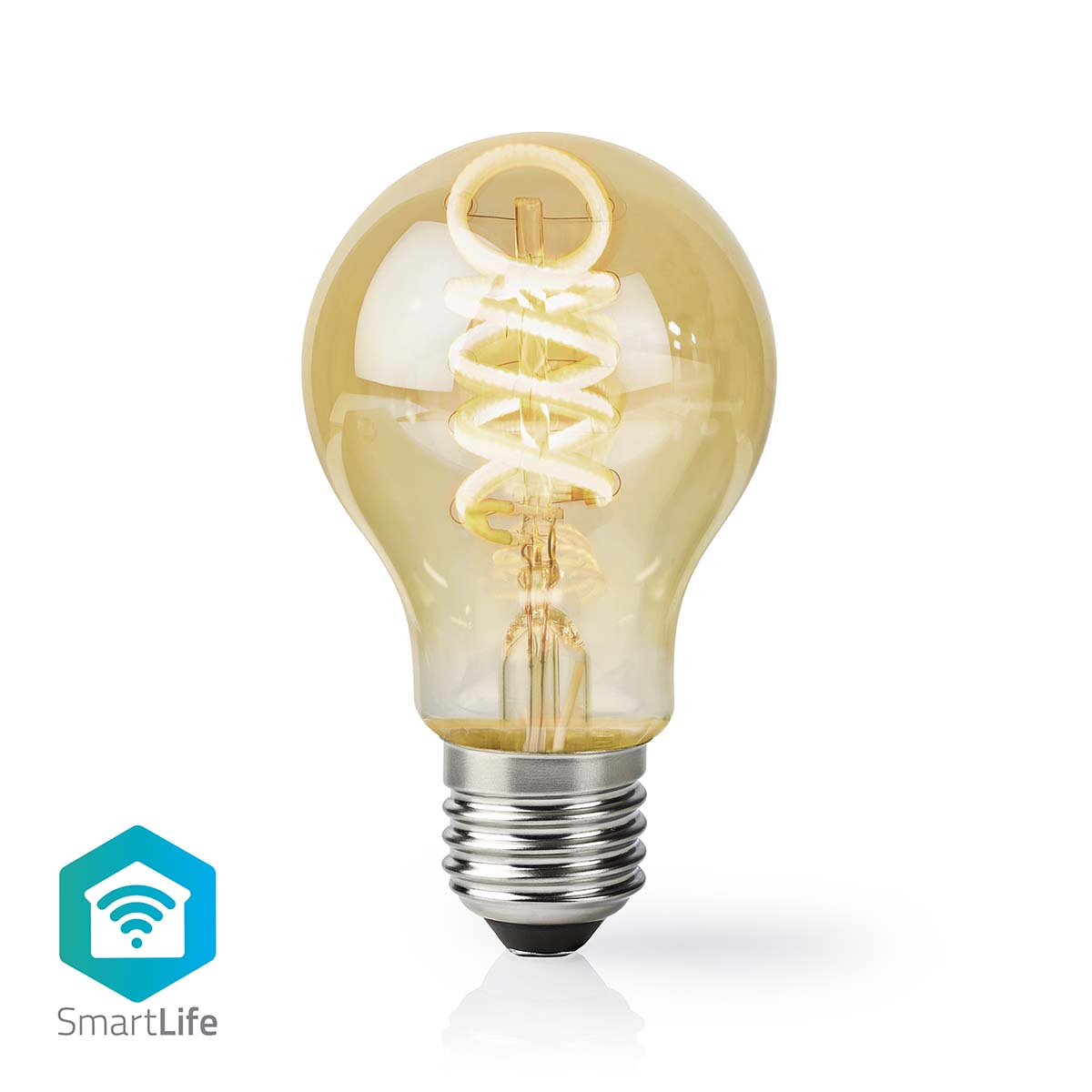 NEDIS SmartLife LED žárovka | Wi-Fi | E27 | 360 lm | 4.9 W | Warm to Cool White | 1800 - 6500 K | Sklo | Android™ / IOS | Žárovka