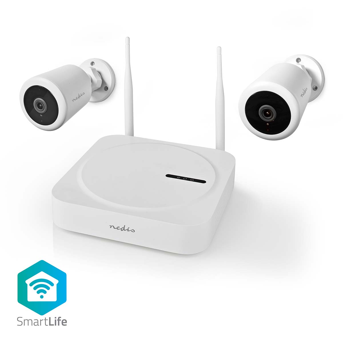 NEDIS Bezdrátový kamerový systém SmartLife | 2x Kamera | Full HD 1080p | IP65 | Noční vidění | Bílá