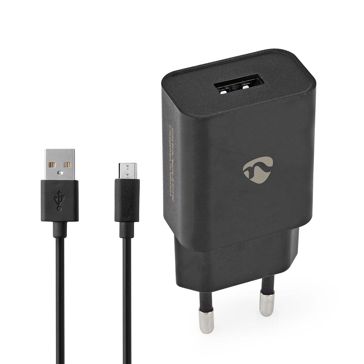NEDIS Síťová Nabíječka | 1,0 A A | Počet výstupů: 1 | USB-A | Micro USB (Volný) kabel | 1.00 m | 5 W | Single Voltage Output