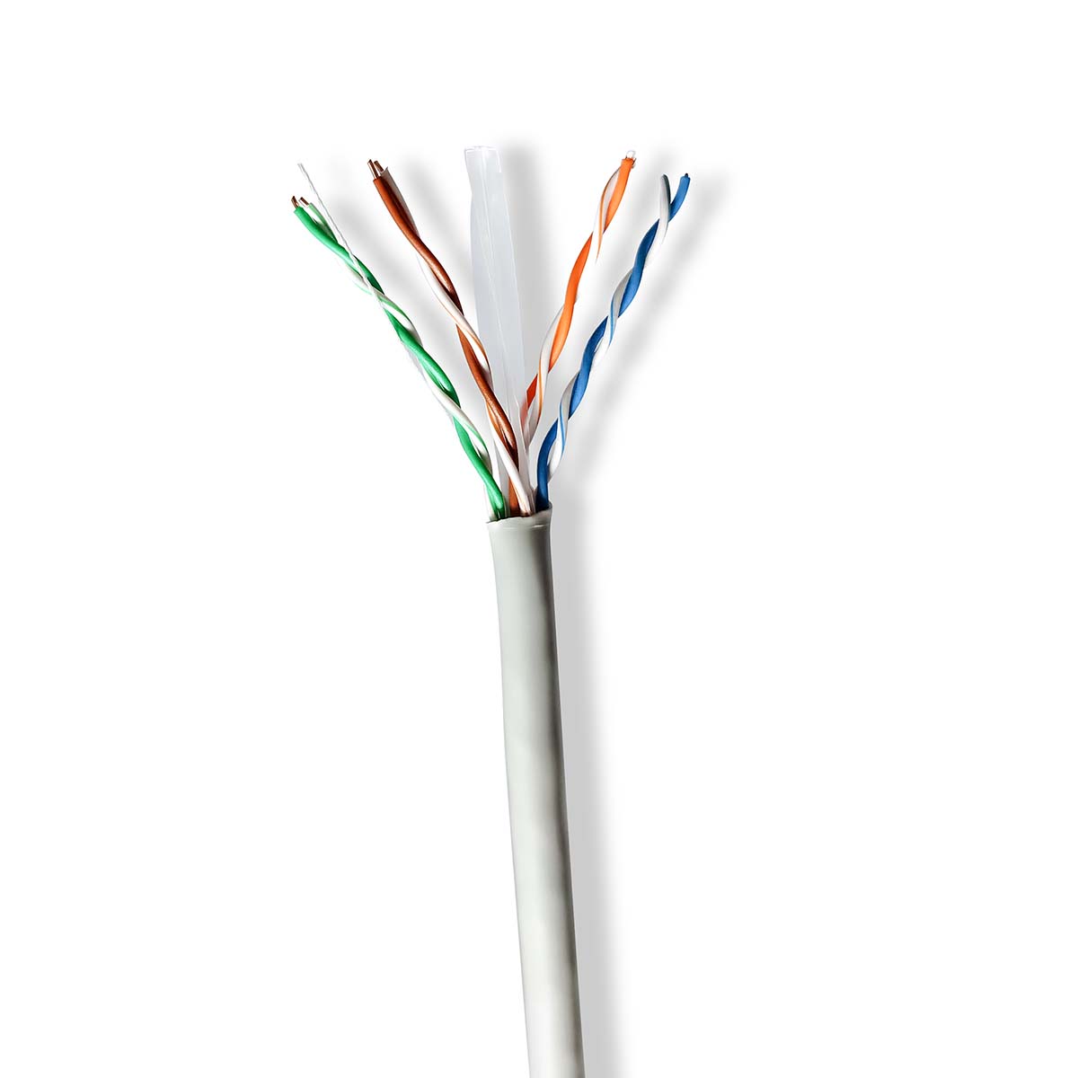 NEDIS Síťový kabel Roll | CAT6 | Drát | U/UTP | CCA | 305.0 m | Vnitřní | Kulatý | PVC | Šedá | Box