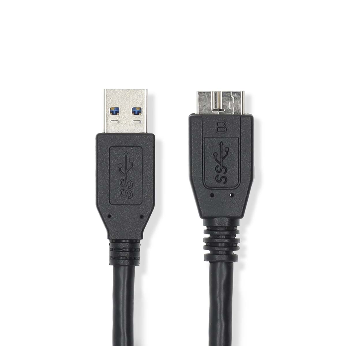 NEDIS USB kabel | USB 3.2 Gen 1 | USB-A Zástrčka | USB Micro-B Zástrčka | 5 Gbps | Poniklované | 0.50 m | Kulatý | PVC | Černá | Label