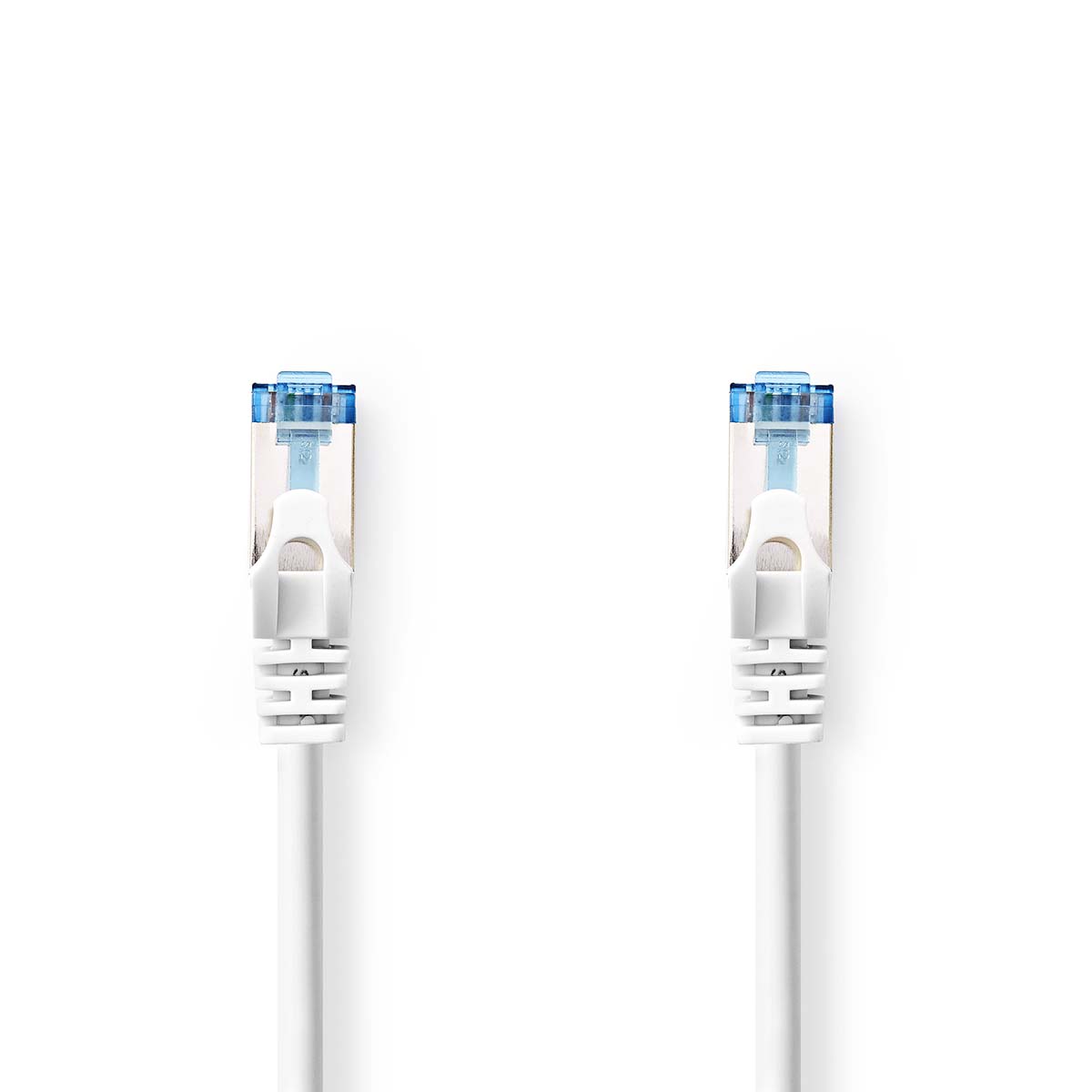 NEDIS Síťový kabel CAT6a | S / FTP | RJ45 Zástrčka | RJ45 Zástrčka | 1.00 m | Snagless | Kulatý | LSZH | Bílá | Label