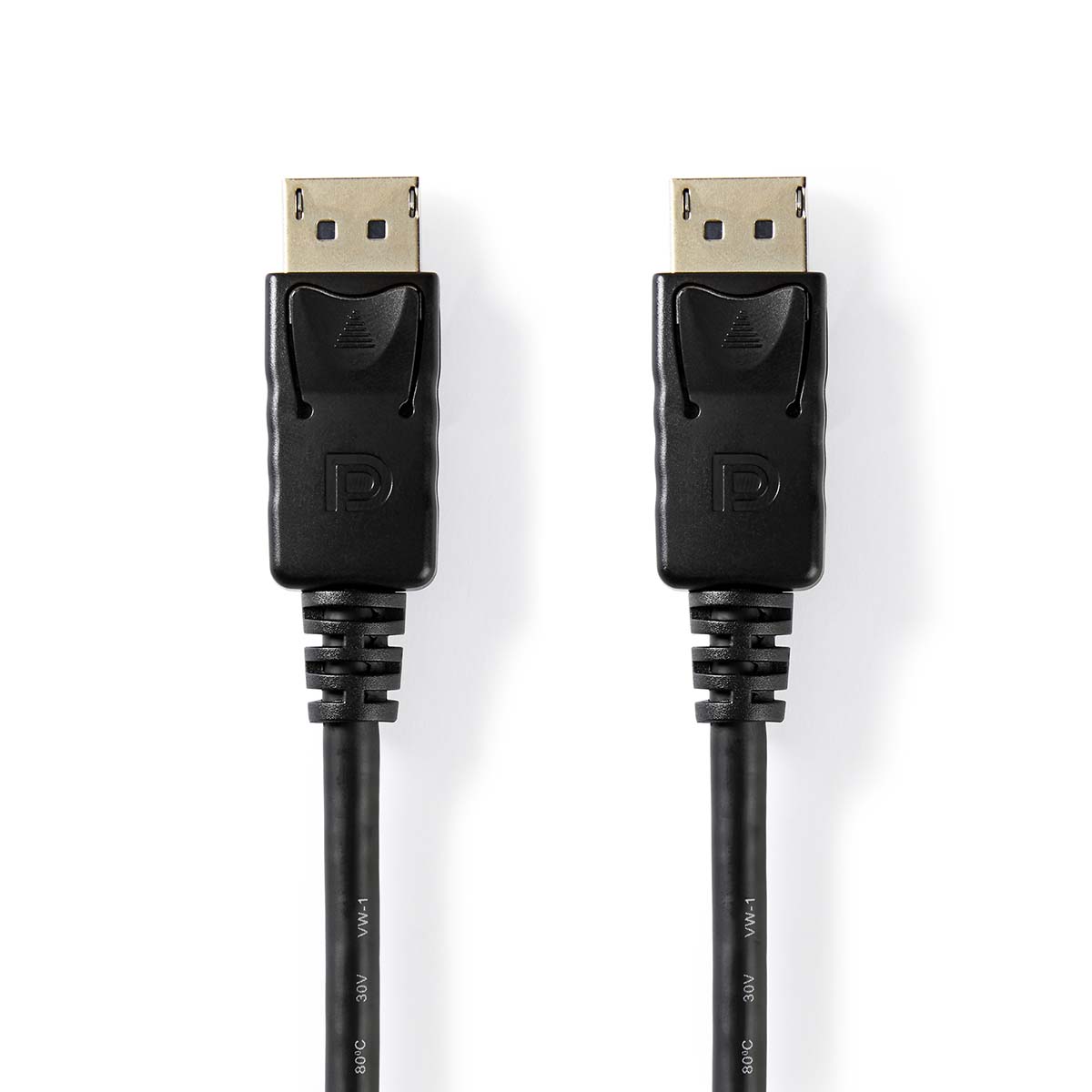 NEDIS Displayport kabel | DisplayPort Zástrčka | DisplayPort Zástrčka | Poniklované | 2.00 m | Kulatý | PVC | Label