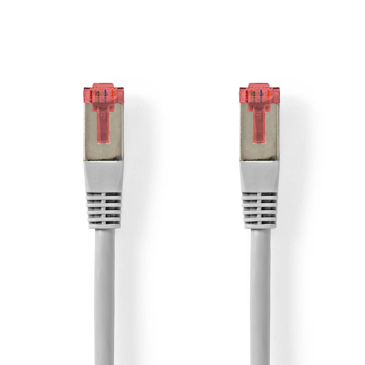 NEDIS Síťový kabel CAT6 | RJ45 Zástrčka | RJ45 Zástrčka | SF / UTP | 30.0 m | Kulatý | PVC | Šedá | Label