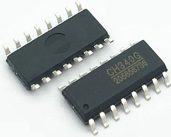 CH340G - převodník USB, UART, SOP16