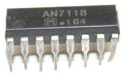 AN7118 - nf zesilovač 2x0,13W, DIP16