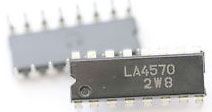 LA4570 - stereo předzesilovač + nf zesilovač 2x0,02W,Ucc=1,8-3,6V