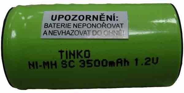 TINKO Nabíjecí článek NiMH SC 1,2V/3500mAh , páskové vývody
