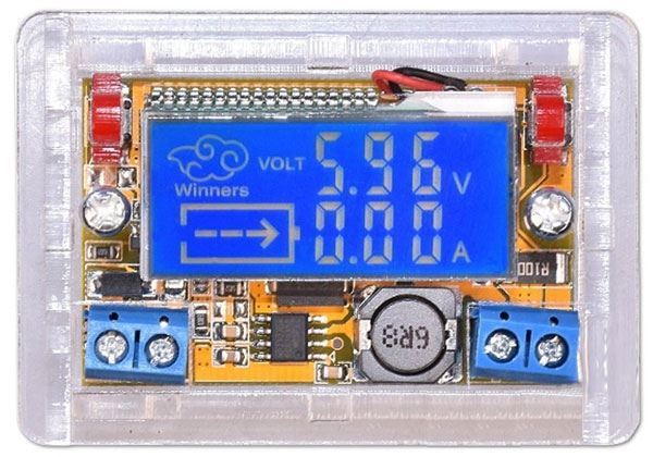 Napájecí modul, step-down měnič 5-22V/0-18V 2A, LCD displej