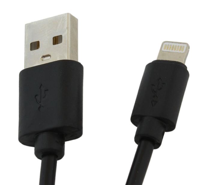 Kabel USB-A / Lightning, délka 1m, černý
