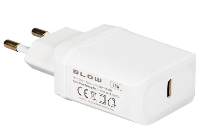 Napáječ, síťový adaptér BLOW 76-004, 18W, USB-C
