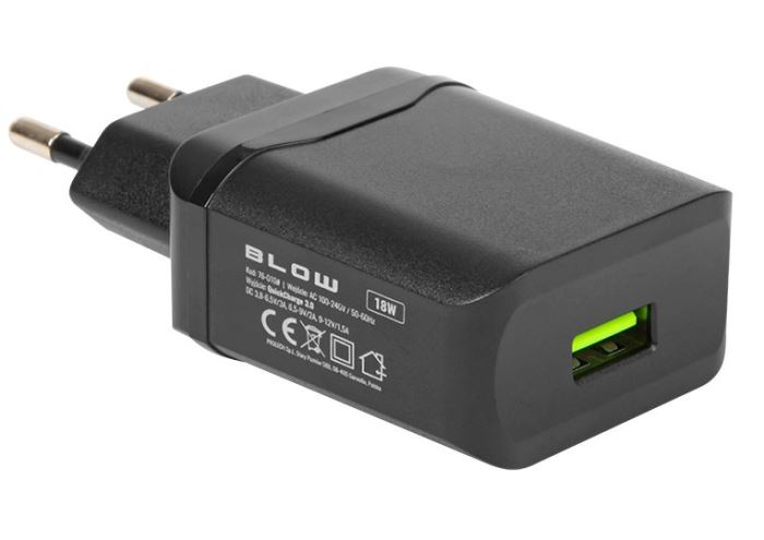 Napáječ, síťový adaptér BLOW 76-010, 18W, USB-A