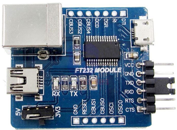 Převodník USB/TTL 3 in 1, modul s FT232RL