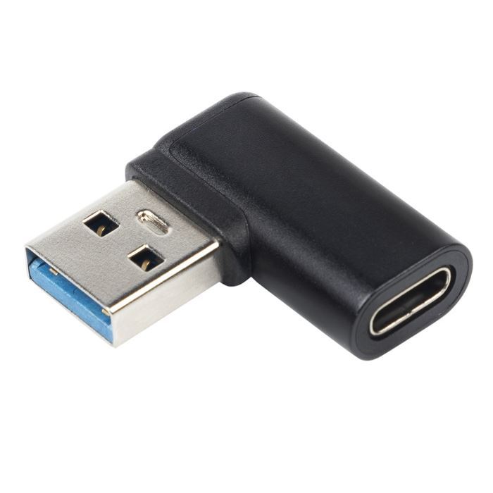 Redukce zahnutá 90 USB-C Female na USB3.0 typ A Male