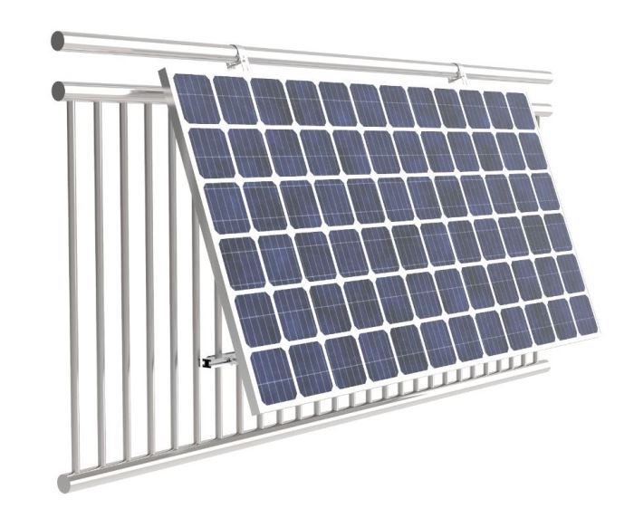 Držák pro fotovoltaický panel na balkón