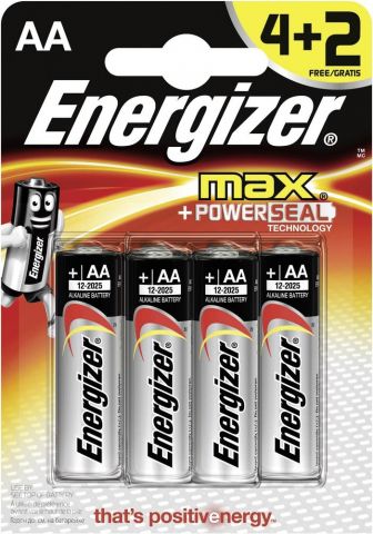 ENERGIZER Baterie Max Powerseal balení 6 kusů AA LR6