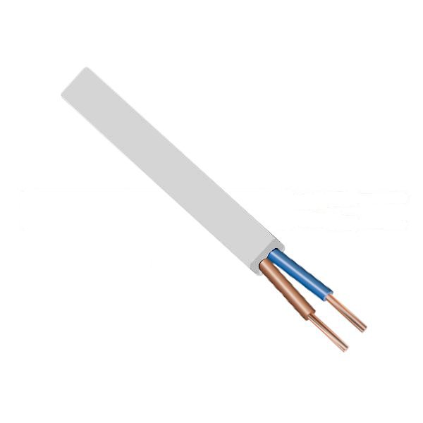 Kabel H03VVH2-F 2X0,75 bílá (plochý)