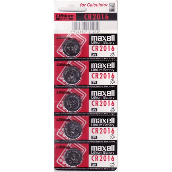 MAXELL Baterie: lithiové 3V CR2016 Počet čl:5 Ø20x1,6mm