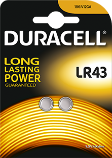 DURACELL Baterie alkalická 1,5V LR43,R1142 Ø11,6x4,2mm 73mAh