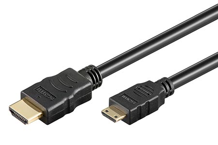 GOOBAY Kabel HDMI 1.4 HDMI mini vidlice - HDMI vidlice 1m černá