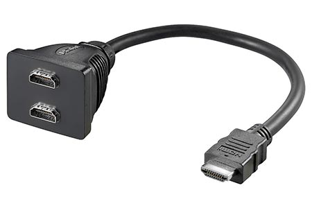 GOOBAY Rozbočovač signálu HMI HDMI zásuvka x2,HDMI vidlice 0,1m 68784