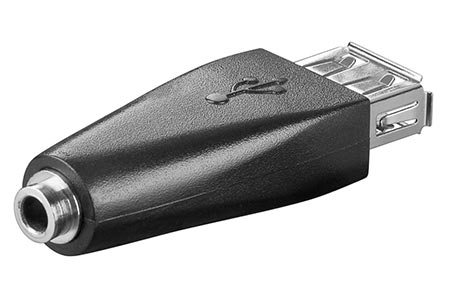 GOOBAY Adaptér USB 2.0 USB A zásuvka, Jack 3,5 mm 3 piny zásuvka 93982