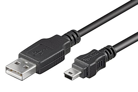 GOOBAY Kabel USB 2.0 USB mini 5pin vidlice Canon, USB A vidlice 1,8m 50767